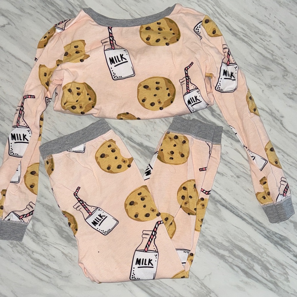 Mud Pie Cookie & Milk Pink Pajama Set